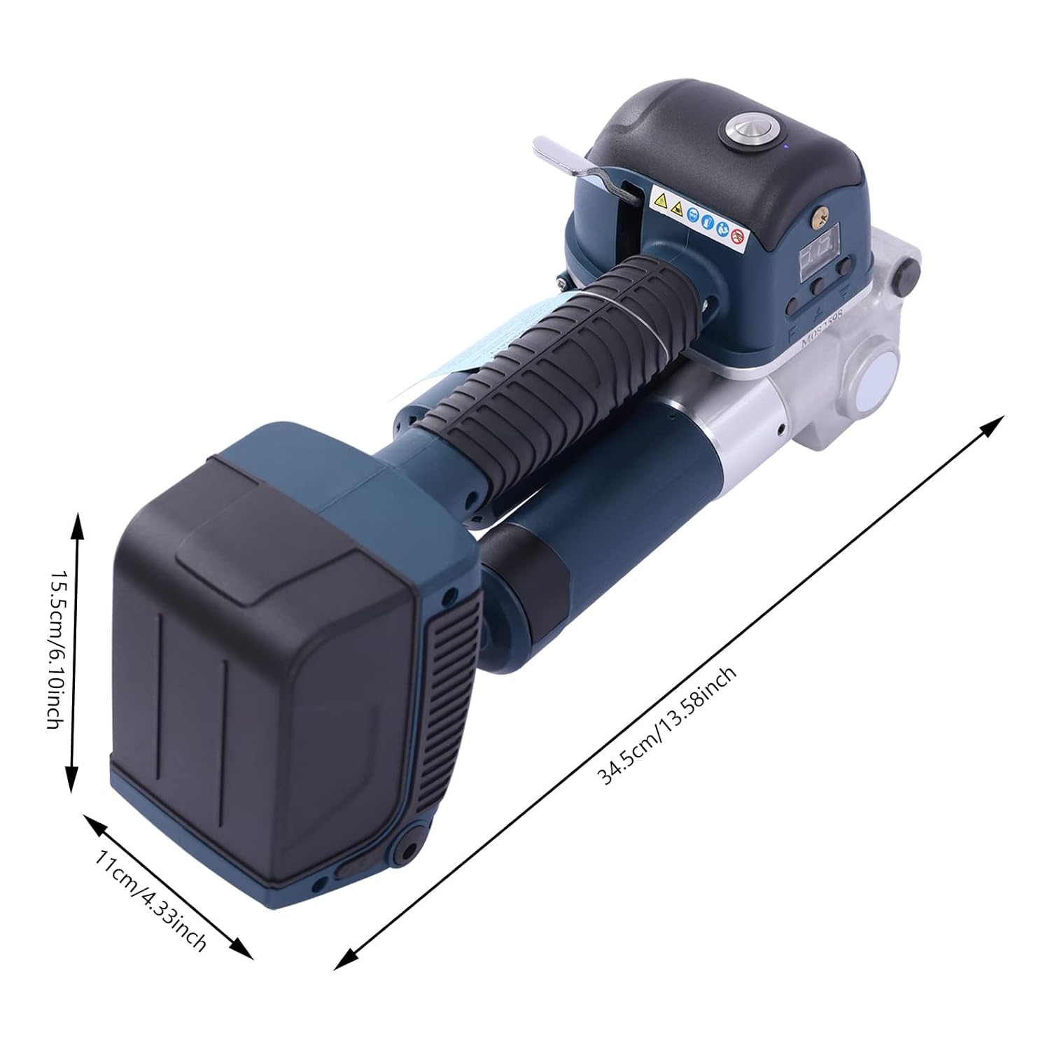 Máquina de flejado eléctrica para correas de polipropileno PET de 0.63 a 0.75 pulgadas, tensor y cortador de herramientas de flejado alimentadas por
