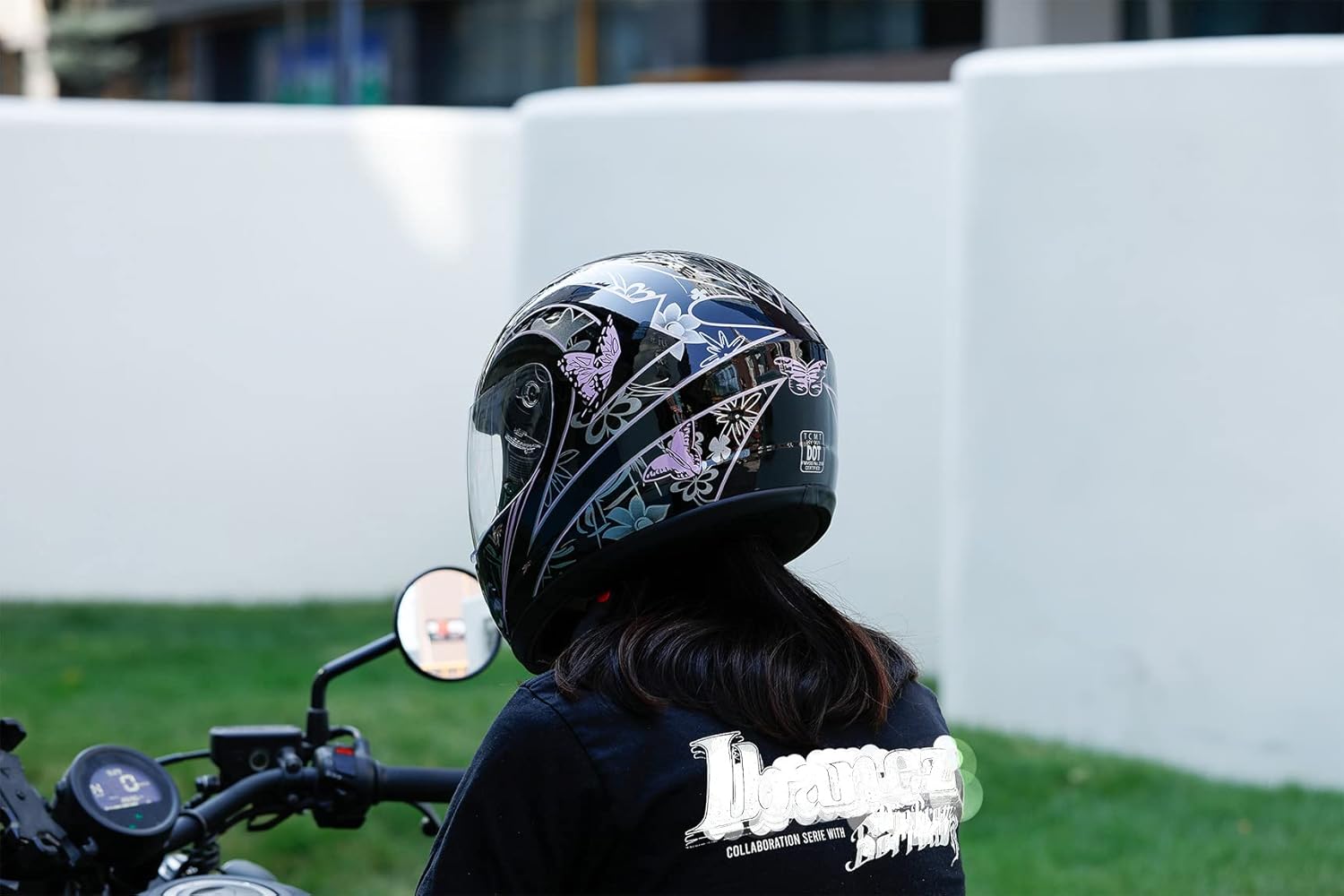 TCMT DOT – Casco de motocross de cara completa con protección solar abierta