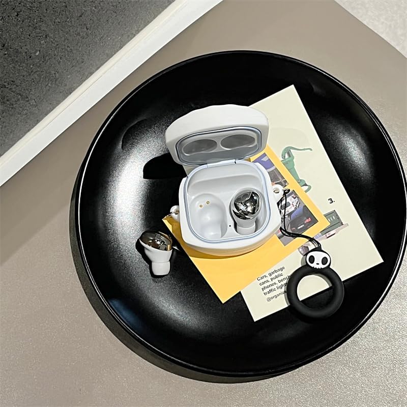 Suublg Funda protectora de silicona para auriculares con llavero para auriculares Samsung Galaxy Buds2 Pro (2022), Galaxy Buds 2 (2021), Galaxy Buds