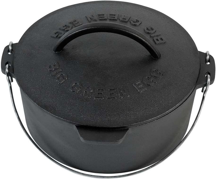Big Green Egg Horno holandés de hierro fundido con tapa de 5.5 cuartos – M, L, XL, XXL, 2XL