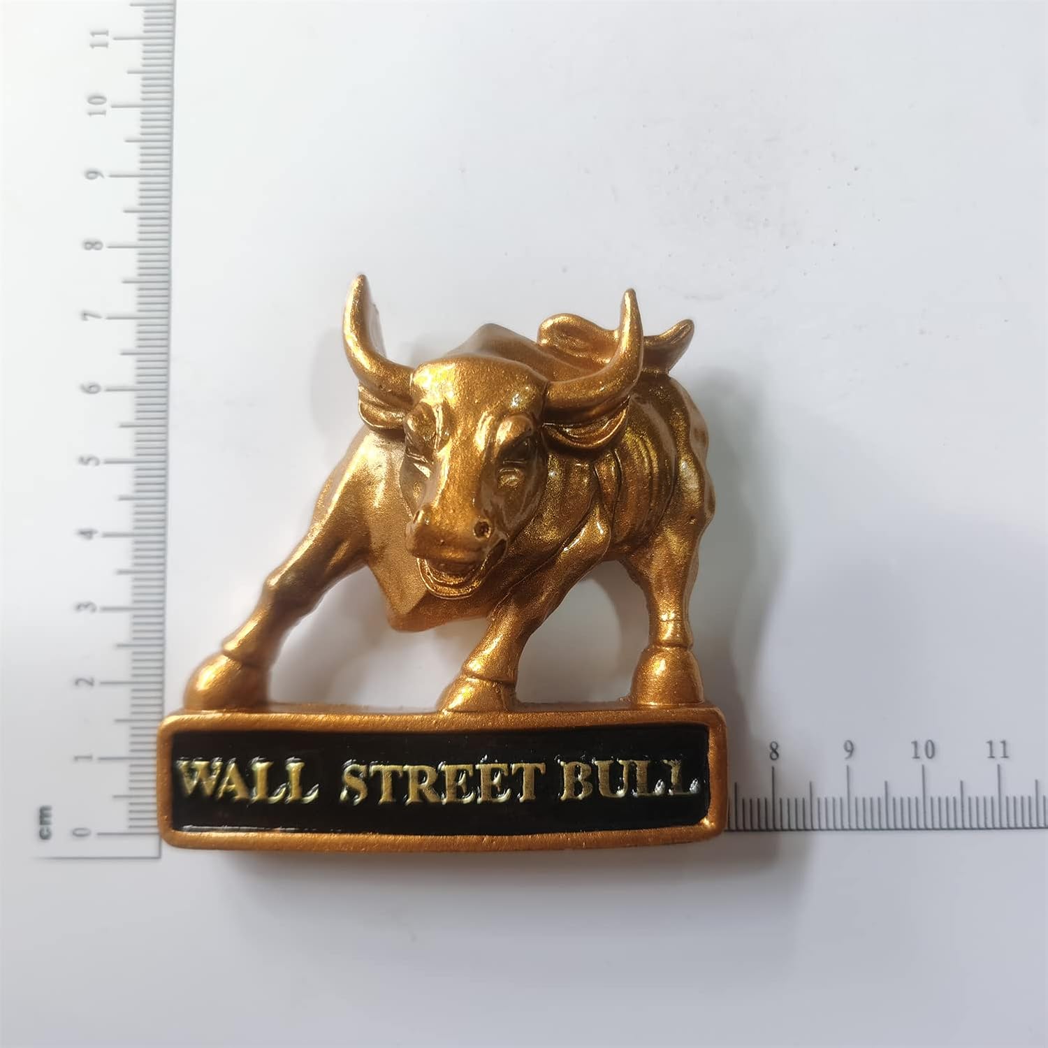 Imán de nevera 3D de Wall Street Bull de Nueva York, Estados Unidos, regalo de recuerdo de resina, hecho a mano, imán para nevera de Nueva York,