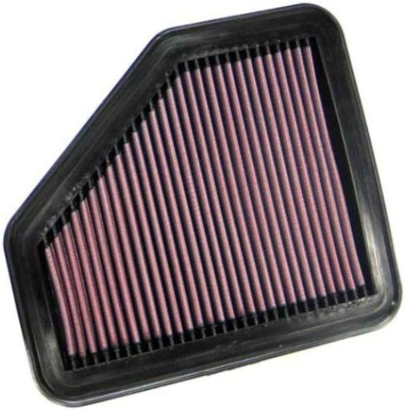 K&N Filtro de aire del motor Reutilizable, limpia cada 75,000 millas, lavable, Premium, Filtro de aire de repuesto para automóvil Compatible con