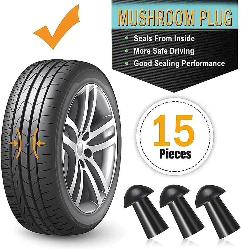 GRAND PITSTOP Kit de reparación de pinchazos de neumáticos con alicates plegables multifuncionales compatible para automóvil, motocicleta, camión,