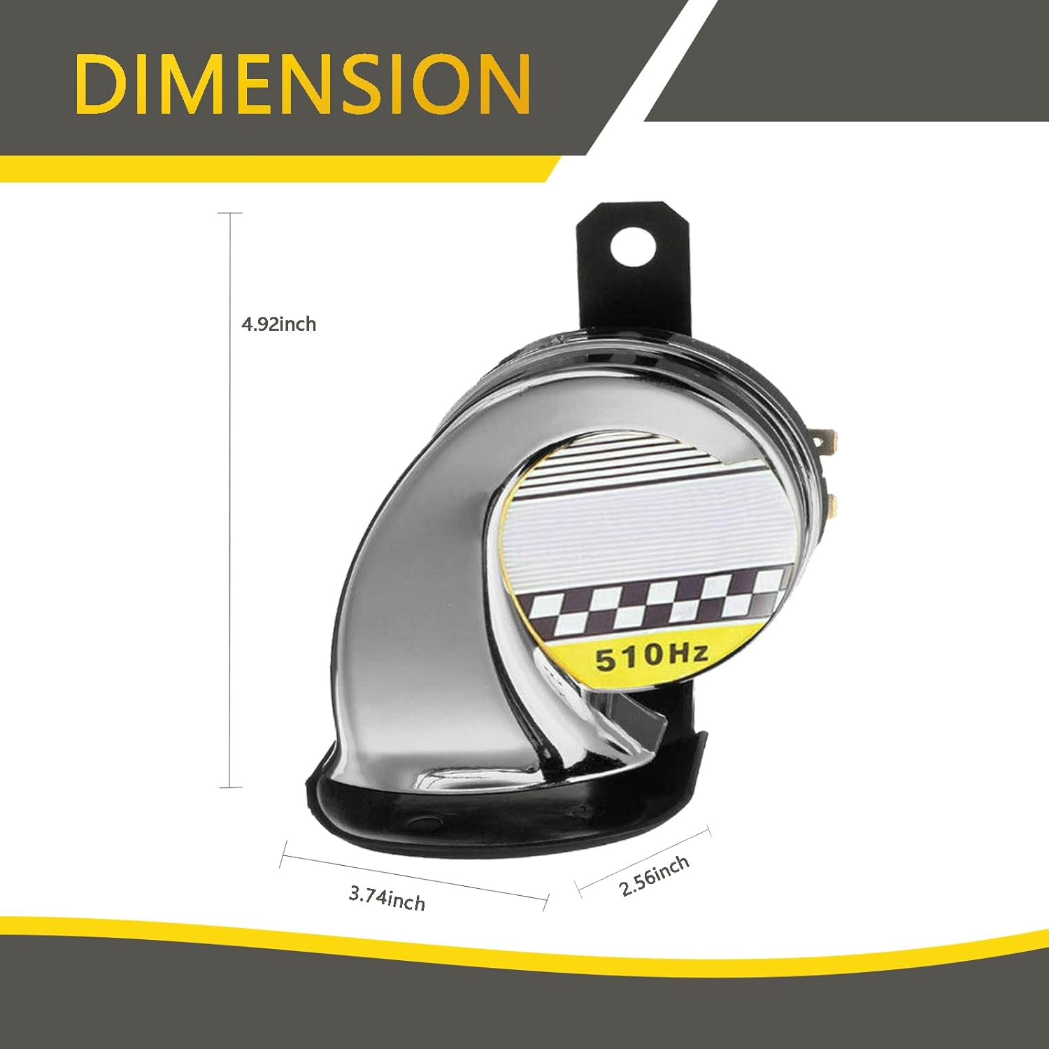 1 bocina de aire de caracol para automóvil, 12 V impermeable y a prueba de polvo modificada bocina súper fuerte con reemplazo completo y fuerte,