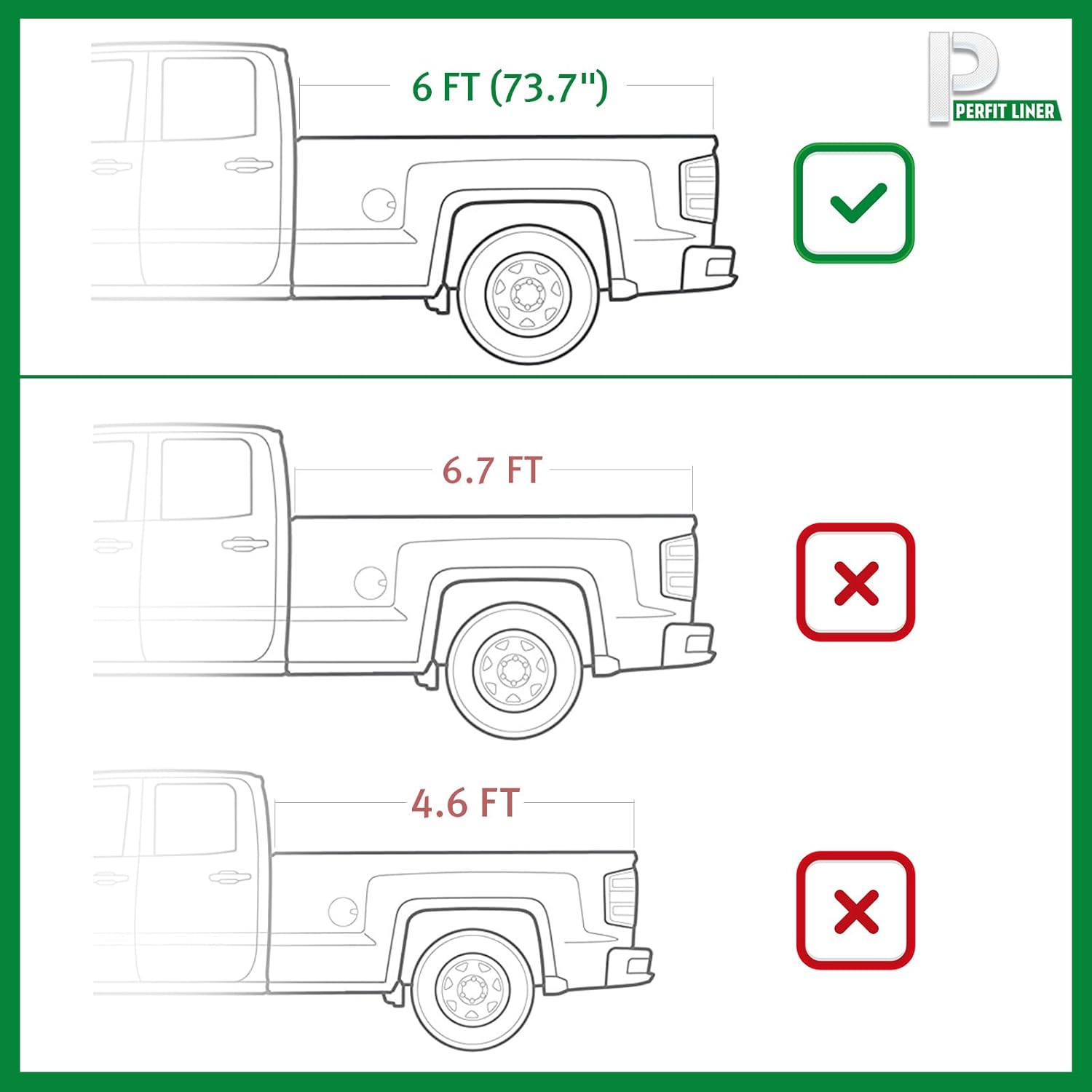 Perfit Liner Cubierta enrollable suave para caja de camioneta para Toyota Tacoma 2016-2023 de 6 pies (74 pulgadas) Fleetside (no para escalón)