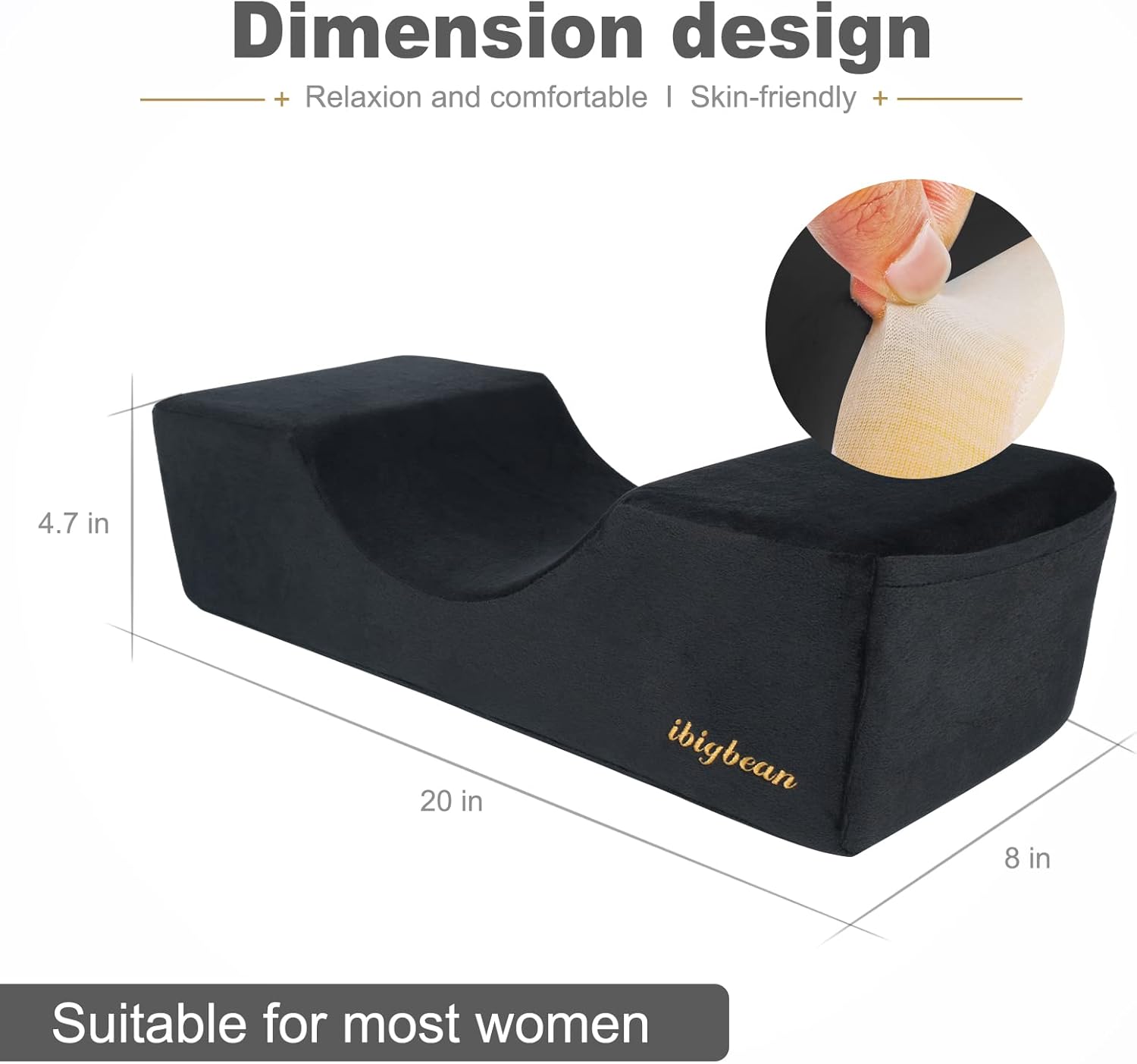 Extensión de pestañas, almohada de espuma para el cuello, almohada de salón de belleza, almohada curva de pestañas, almohada de contorno de cuello,
