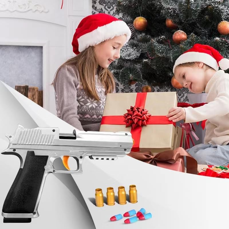 Pistola de juguete balas de espuma suave, modelo educativo de pistola de juguete de bala suave, juegos de disparos de pistola de juguete para