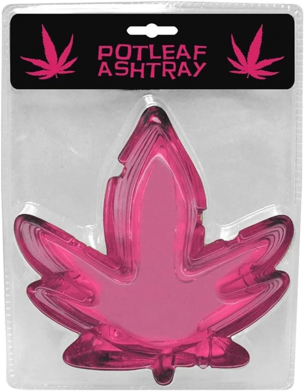 Kheper Games Cenicero de hoja rosa de vidrio 5 pulgadas de ancho marihuana 420 marihuana fiesta regalo