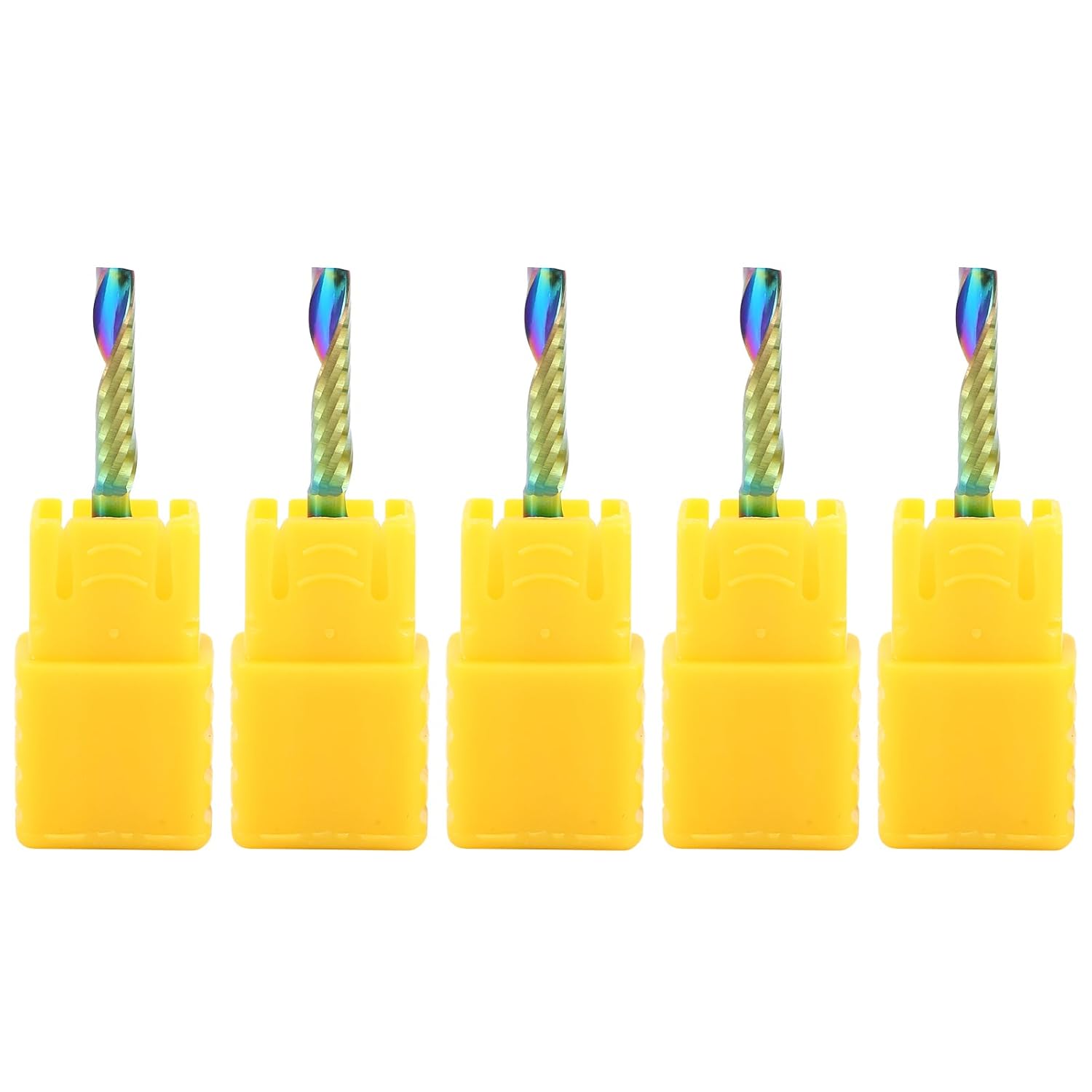 ISB – Juego de fresas de punta plana, brocas de punta nano de 18 pulgadas con revestimiento DLC (Ta-C), cortador de brocas CNC para aluminio, acero,