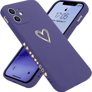 Teageo Funda compatible con iPhone 12 de 6.1 pulgadas para mujeres y niñas, bonito corazón de amor de lujo protección completa de lente de cámara Teageo Funda compatible con iPhone 12 de 6.1 pulgadas para mujeres y niñas, bonito corazón de amor de lujo protección completa de lente de cámara