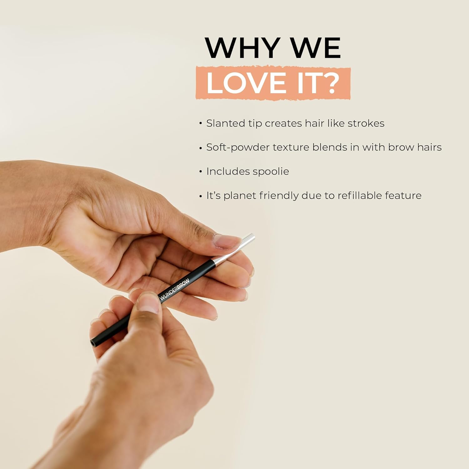 WUNDERBROW Lápiz de cejas recargable Micro-Sculpt (morena)