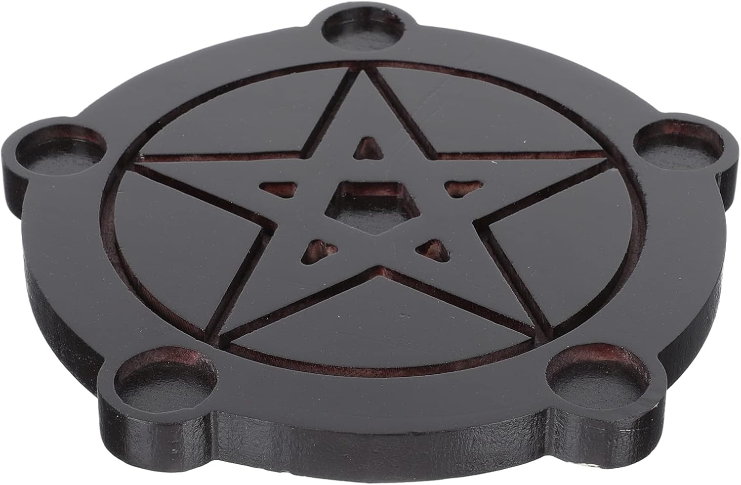 Cabilock Portavelas de madera con forma de estrella, candelabro Hoder Feng Shui, decoración del hogar, ideal para fundición de altar, campanillas,