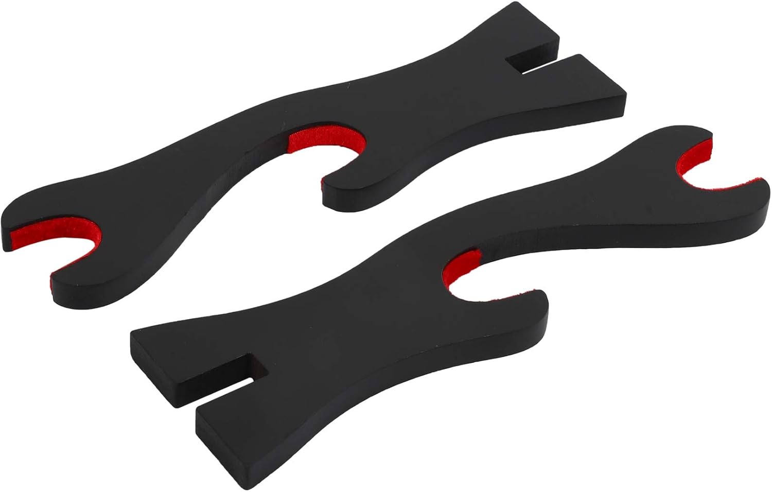 2 Tier Katana Sword Holder Black Bracket Hanger Red Cotton Display Stand