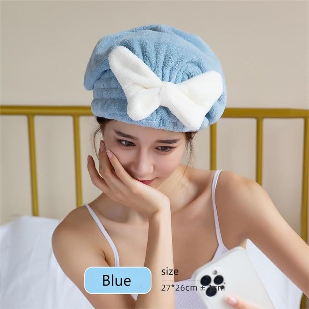 LXINYE Toalla de pelo súper absorbente para cabello mojado, toalla de microfibra con lazo, gorro de toalla de microfibra para secado de cabello