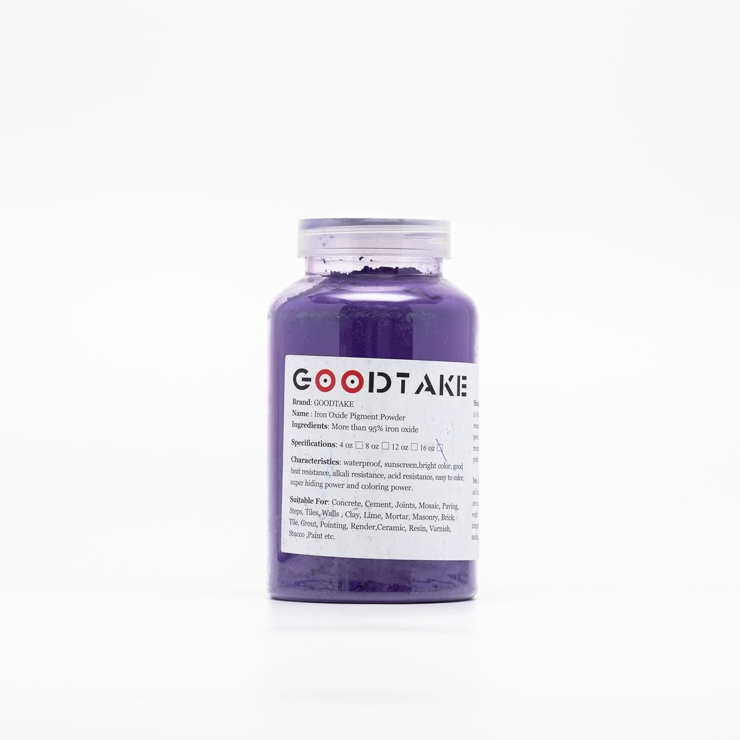 Pigmento de hormigón, polvo de pigmento de óxido de hierro morado, pigmento de color de tinte de cemento para pintura de azulejos pastel, cemento de