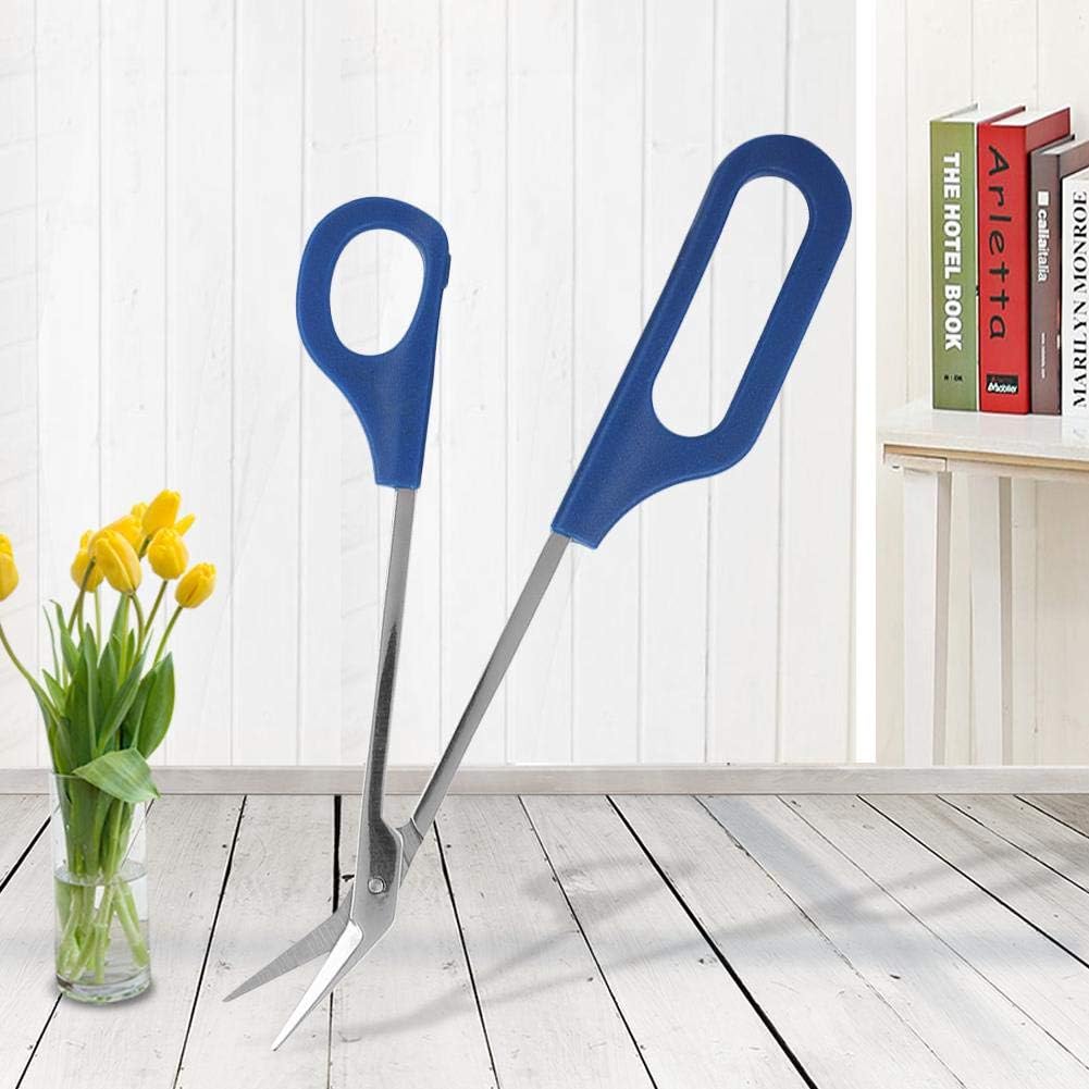 Tijeras de uñas de mango largo para uñas gruesas, mango de fácil alcance, diseño único, ergonómicas de acero inoxidable