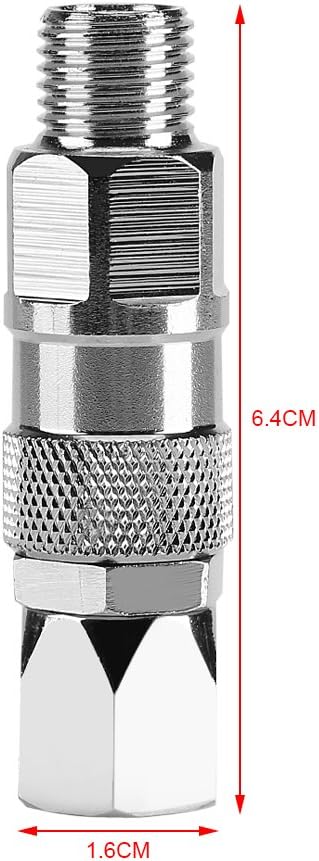 Articulación de pulverizador, 14 de pulgada y 360 grados de rotación de pintura sin aire, accesorio giratorio, acero inoxidable plateado de alta
