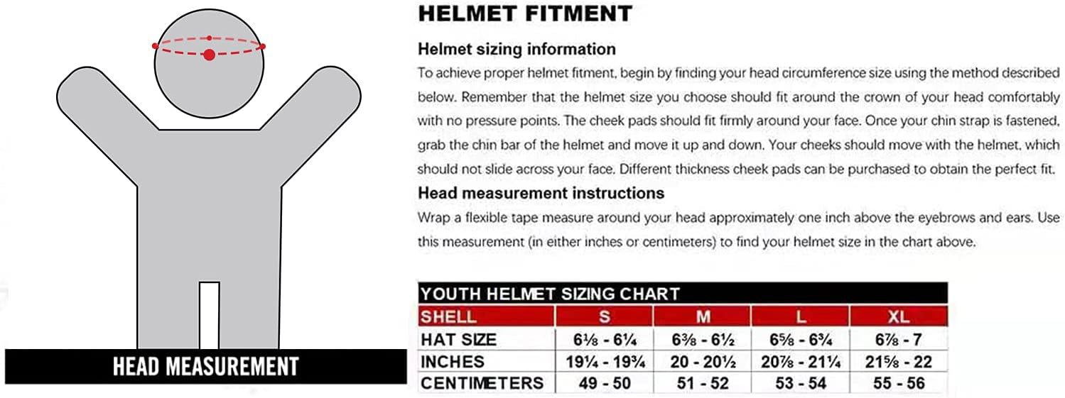 GLX – Casco de cara completa GX623 DOT para motocrós, motocicleta y cuatrimoto todoterreno para niños y jóvenes conjunto de casco de cara completa,