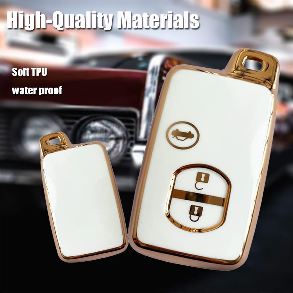 HIBEYO Para Toyota 86 Crown Mark X Camry Prius Wish Ractis Avensis Aqua IQ Vitz Land Cruiser Prado Key Fob Accesorios Cubierta de llave Smart Key