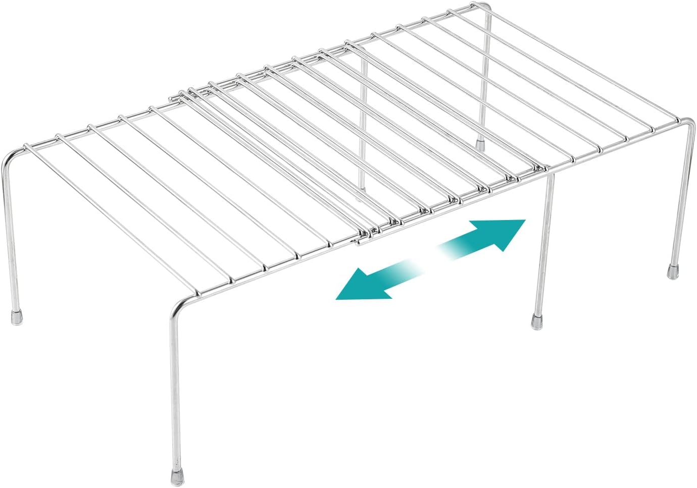 Homneat Estante extensible para gabinete, acero inoxidable ajustable para encimera de cocina, estantes elevadores, estante de cocina para despensa,
