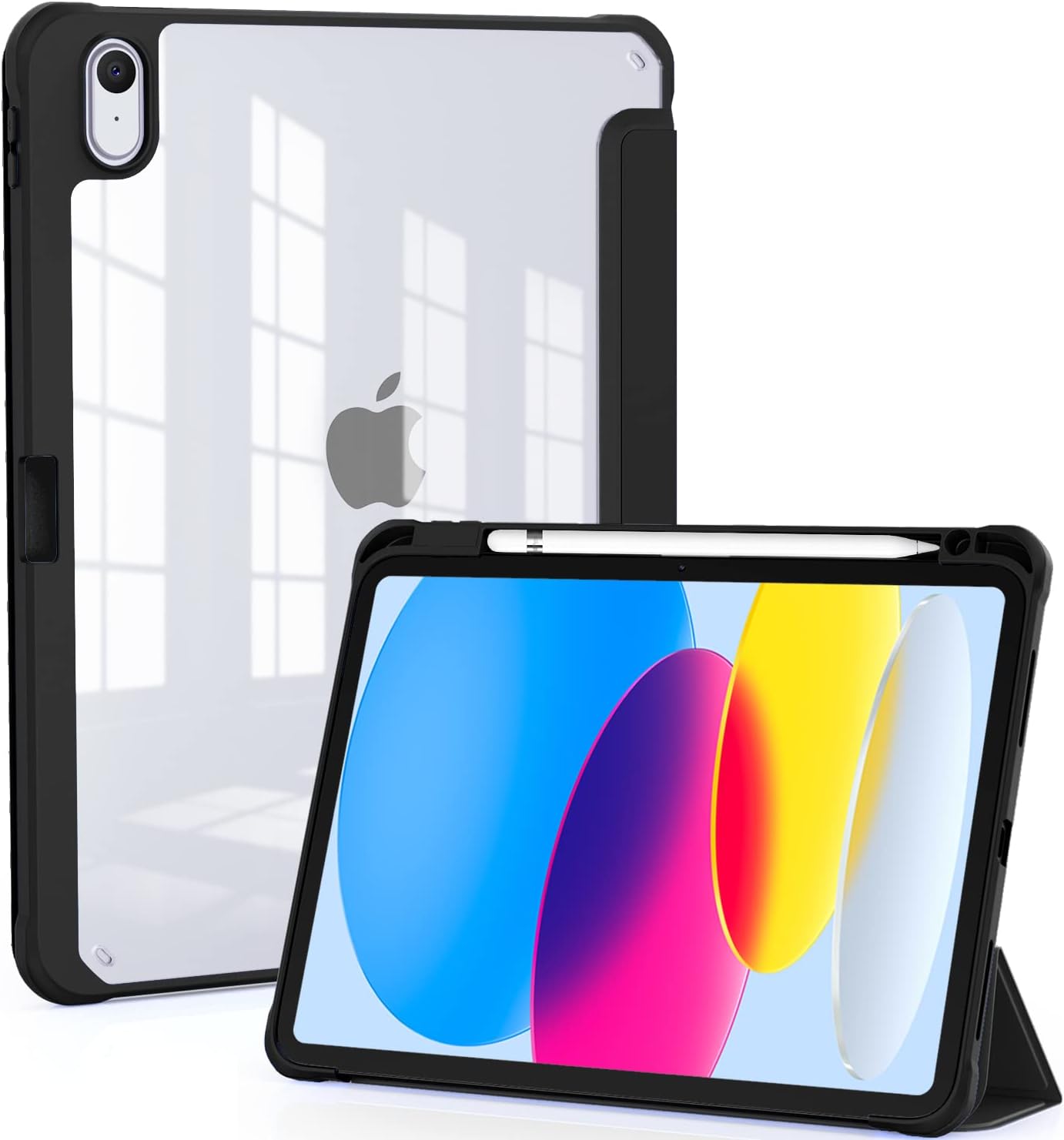 OKP Funda para iPad de 10.9 pulgadas con soporte triple, función de encendido y apagado automático, funda protectora para iPad de 10.9 pulgadas con