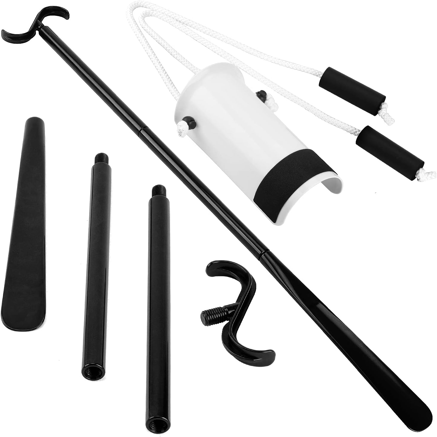 supregear Kit de ayuda de calcetines 4 en 1, kit de ayuda deslizante de calcetines ajustables, kit de ayuda para calcetines, removedor de calcetines