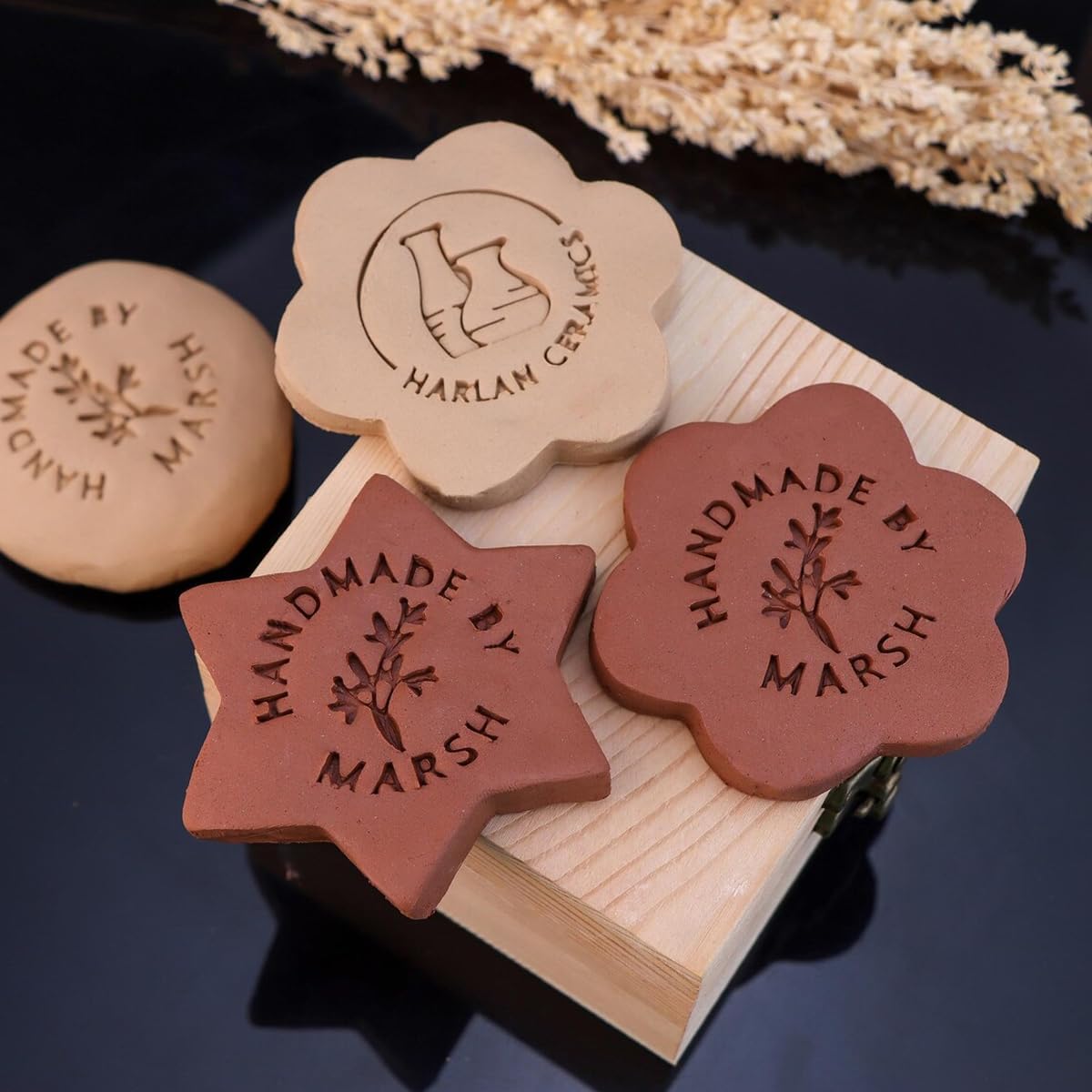 Pottery Signature Stamps  Sello de cerámica de latón personalizado  Sello de logotipo de regalo para alfareros  Firma de arcilla personalizada