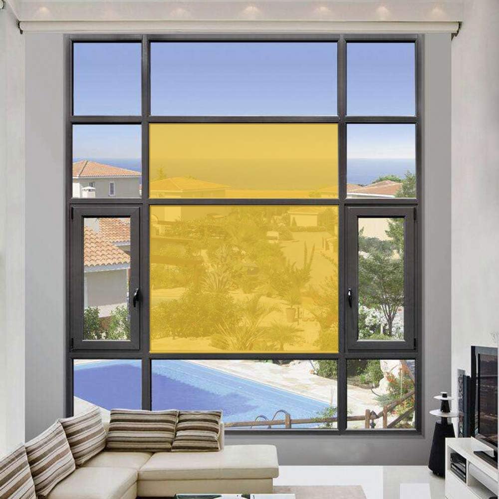 Película decorativa transparente para ventana, anti UV, colorido, vinilo adhesivo, aislamiento térmico, hojas solares de tintado de ventanas,