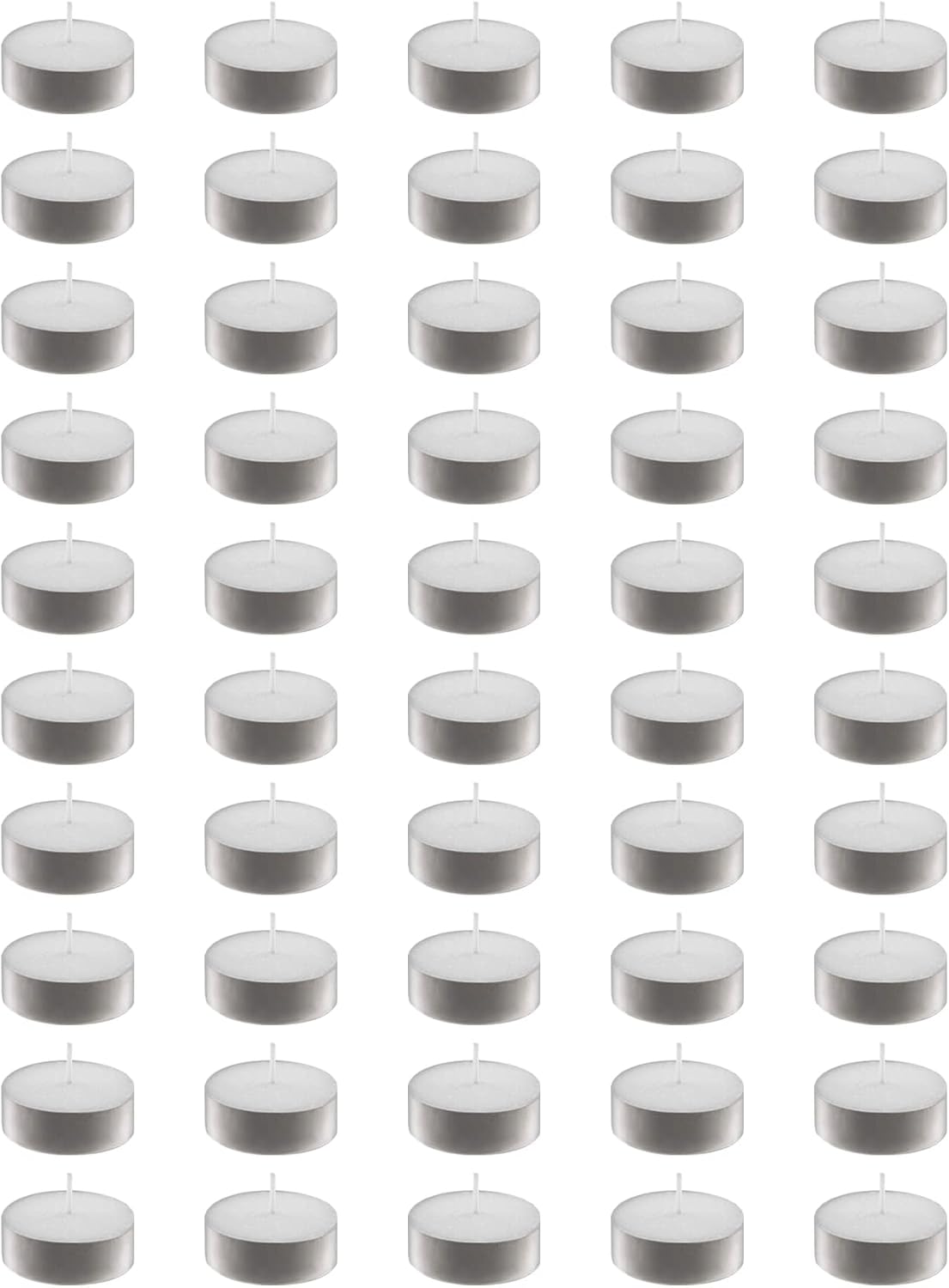 Zuvo Velas de té de 4 horas de combustión (paquete de 100) – Luces T blancas – Velas sin humo y sin perfume hechas en Europa 1.5 x 0.9 in – 4 horas –