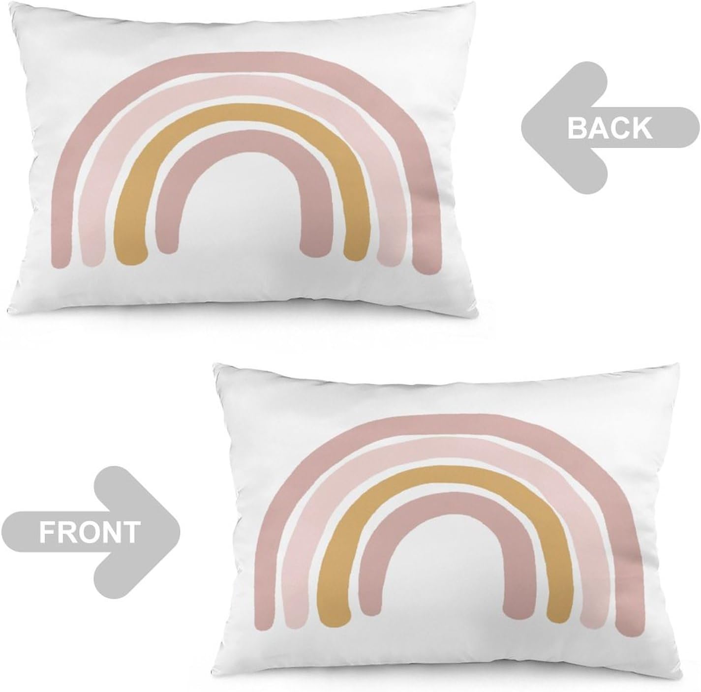 Funda de almohada decorativa rectangular con diseño de arco iris, estilo bohemio, neutro, decoración del hogar, para sala de estar, sofá, automóvil,