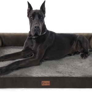 Casa Paw Cama para perros XXL con refuerzos, camas impermeables para perros extragrandes, cama ortopédica de espuma viscoelástica con funda Casa Paw Cama para perros XXL con refuerzos, camas impermeables para perros extragrandes, cama ortopédica de espuma viscoelástica con funda