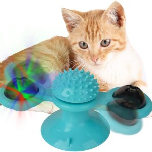 Molino de viento para gatos con hierba gatera, juguetes interactivos giratorios para gatos con ventosa, juguete de masaje giratorio para gatos de Molino de viento para gatos con hierba gatera, juguetes interactivos giratorios para gatos con ventosa, juguete de masaje giratorio para gatos de