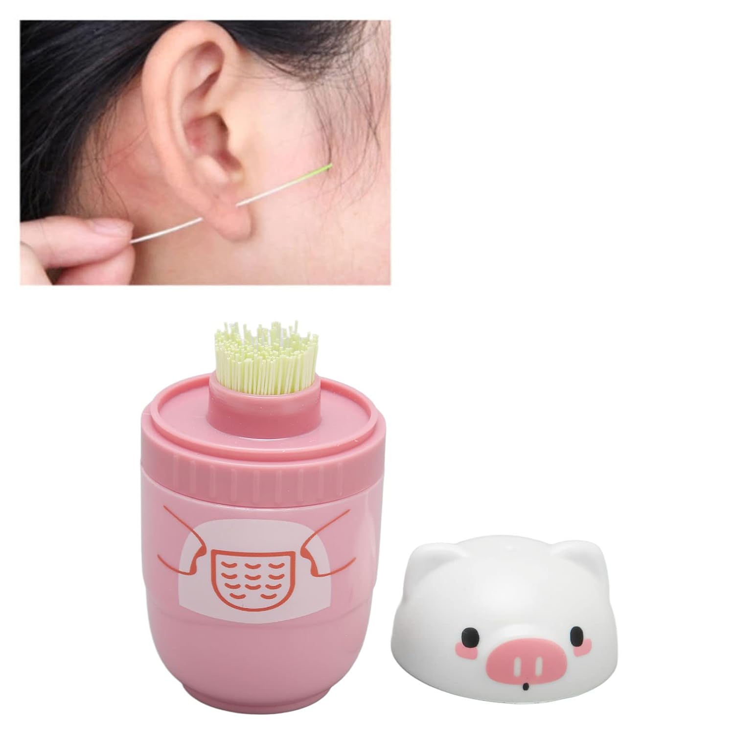 Limpiador de agujeros para aretes, kit de cuidado de oídos, 180 piezas de hilo dental desechable, línea de limpieza de piercings, herramienta de