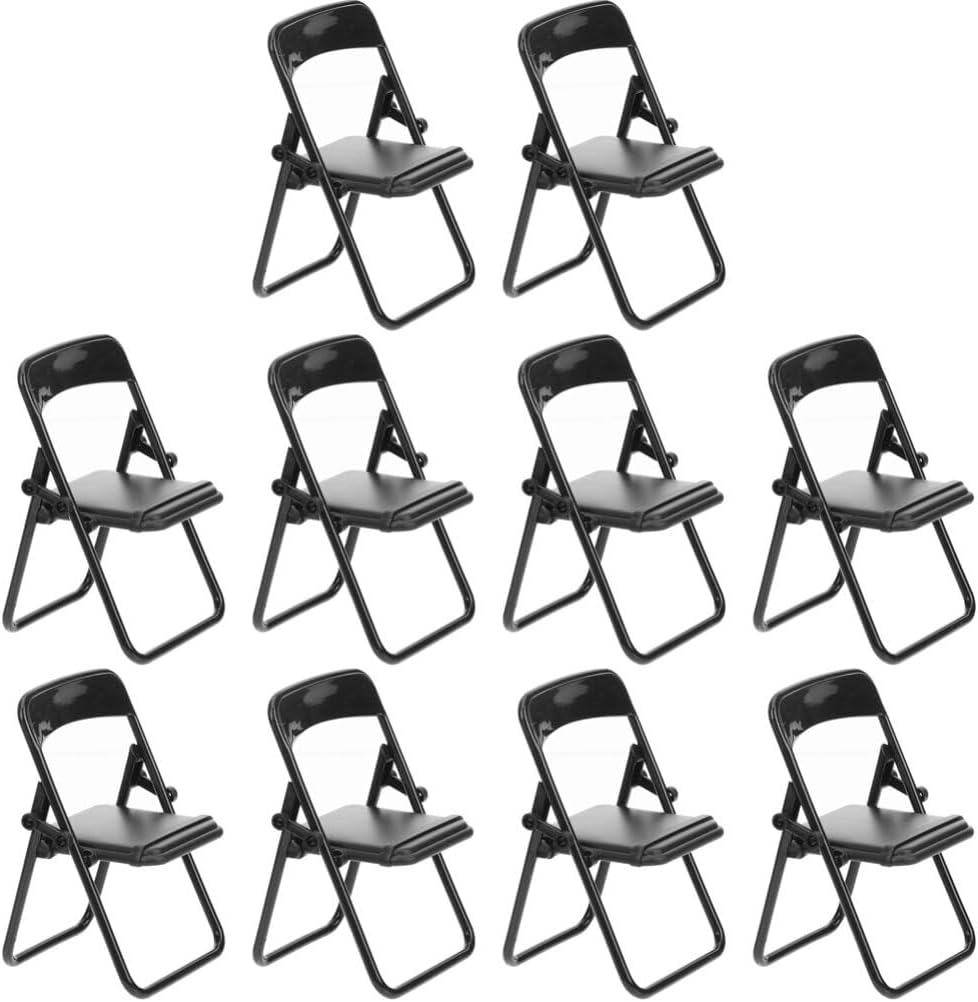 STOBOK Mini silla plegable soporte para teléfono celular, 10 piezas, pequeña silla de cubierta de playa, soporte plegable para teléfono celular,