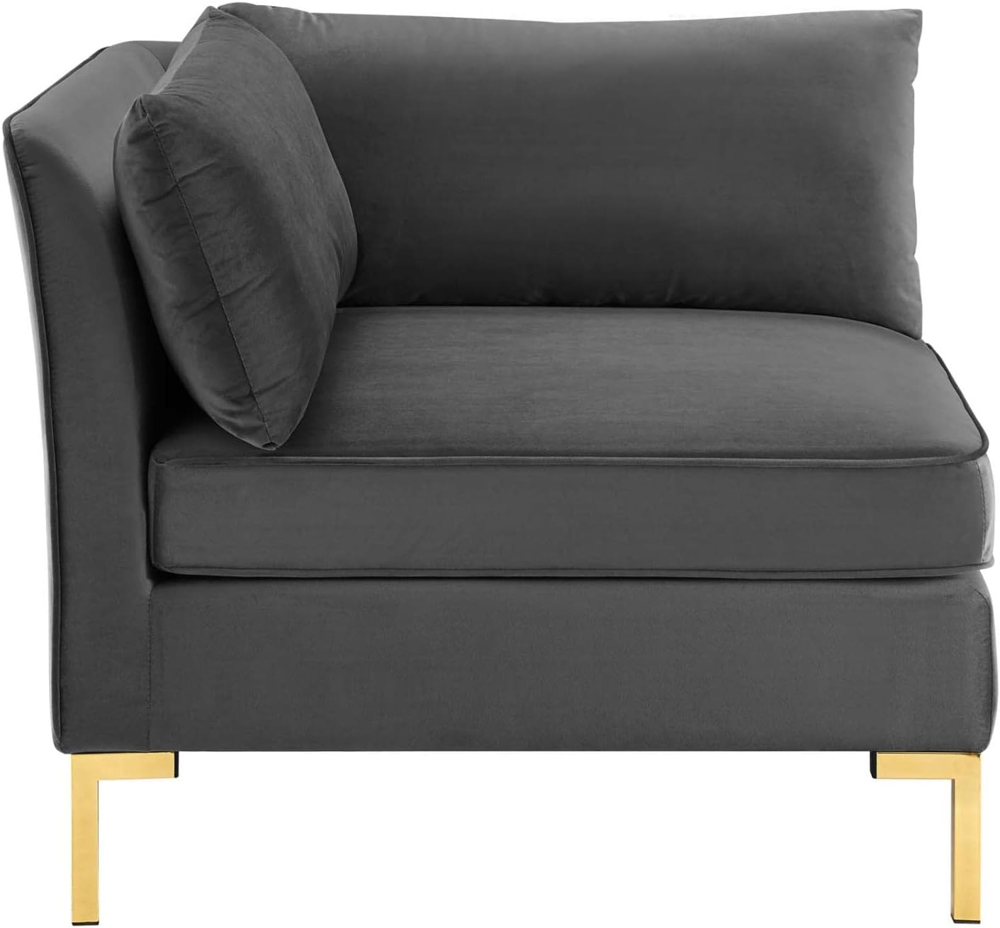 Modway Ardent Performance – Sofá biplaza de terciopelo, color gris