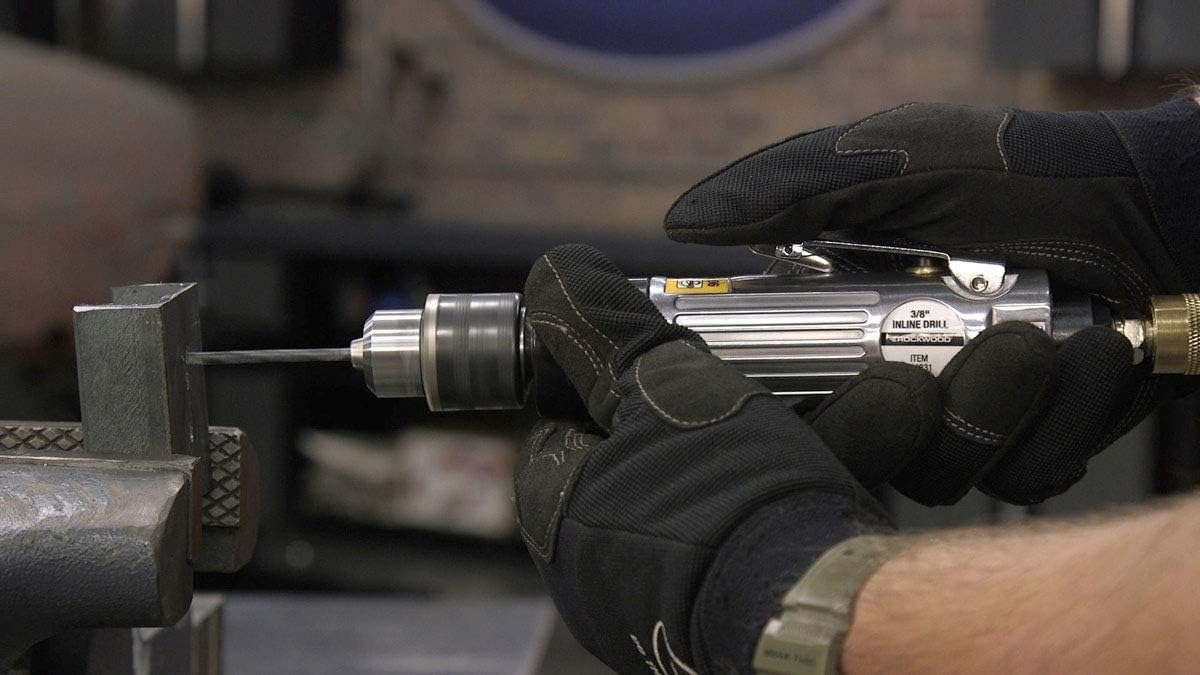 Rockwood Taladro no reversible del alto esfuerzo de torsión del motor de aire de 38 pulgadas neumático 2500 rpm
