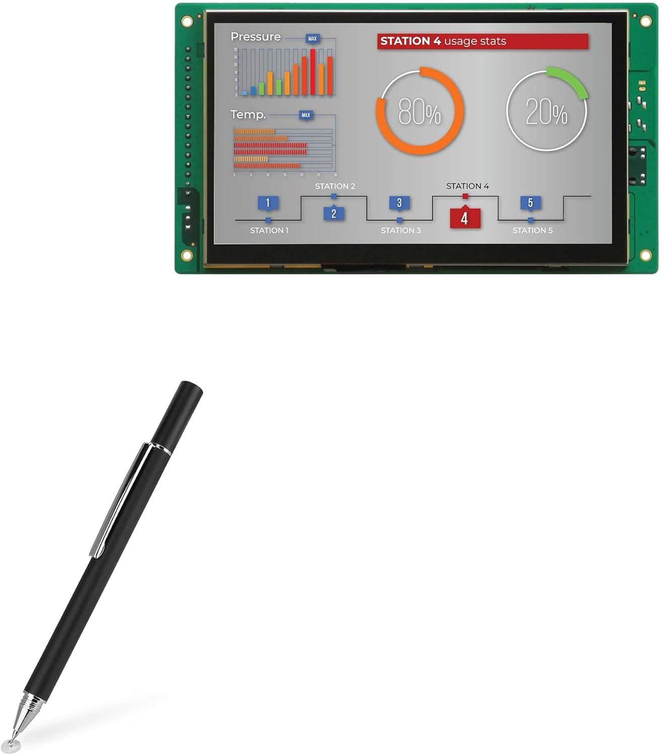 Stylus Pen for Chipsee EPC-A7-70HB-C (Stylus Pen by BoxWave) – FineTouch Capacitive Stylus, Super Precise Stylus Pen for Chipsee EPC-A7-70HB-C – Jet