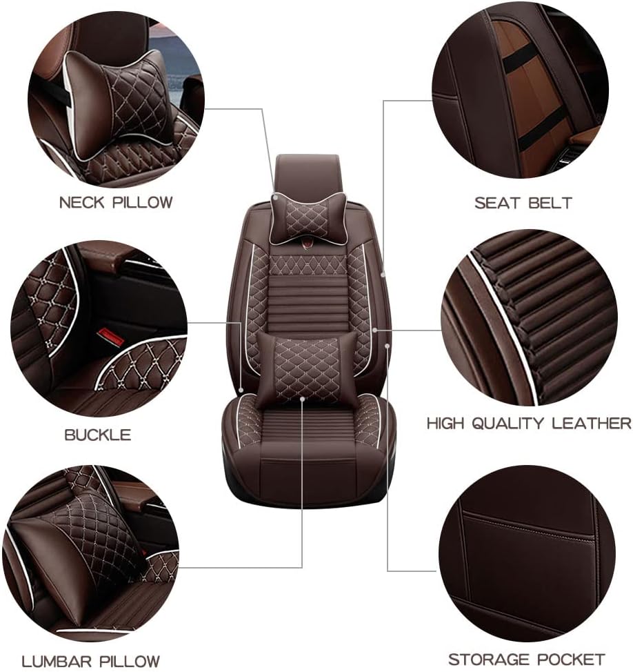 Funda de asiento delantero y trasero para Hyundai Elantra 2001-2025, accesorios de funda de asiento interior impermeable con 2 almohadas para el