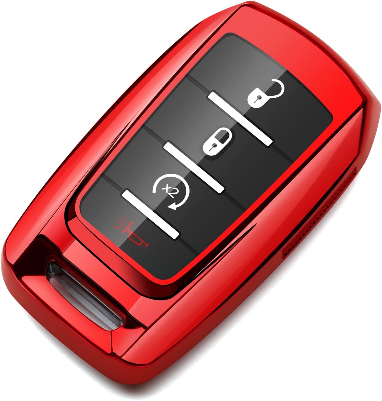 Compatible con la funda para llavero Ram de automóvil, color rojo, protector 1500 Classic 2500 3500 Laramie ProMaster 1500 ProMaster 2500 ProMaster