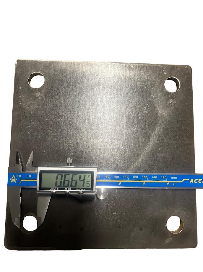JM – Placa base de acero resistente de 8 x 8 pulgadas, 4 agujeros con 58 pulgadas de diámetro, esquinas redondeadas (2)