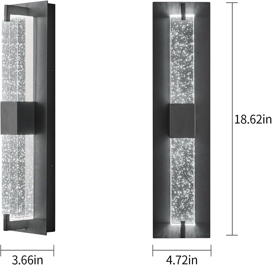 Modernos apliques de pared de cristal negro, elegante iluminación de pared para sala de estar, dormitorio, baño, pasillo, puerta, escalera, mesita