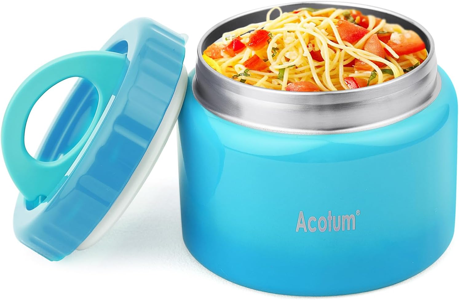 Tarro térmico aislado para alimentos para niños, capacidad de 12 onzas, adecuado para alimentos fríos y calientes, diseño de acero inoxidable al