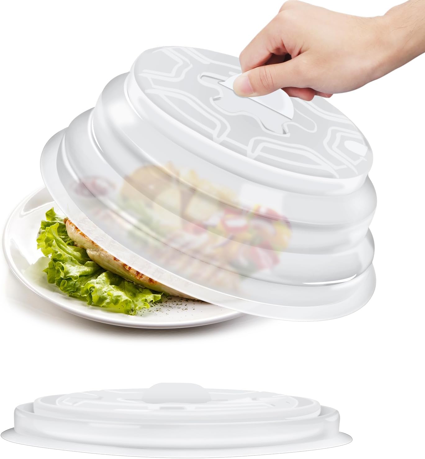 Homelove Cubierta grande para microondas para silicona de grado alimenticio, tapas plegables y resistentes al calor, cubierta de preservación