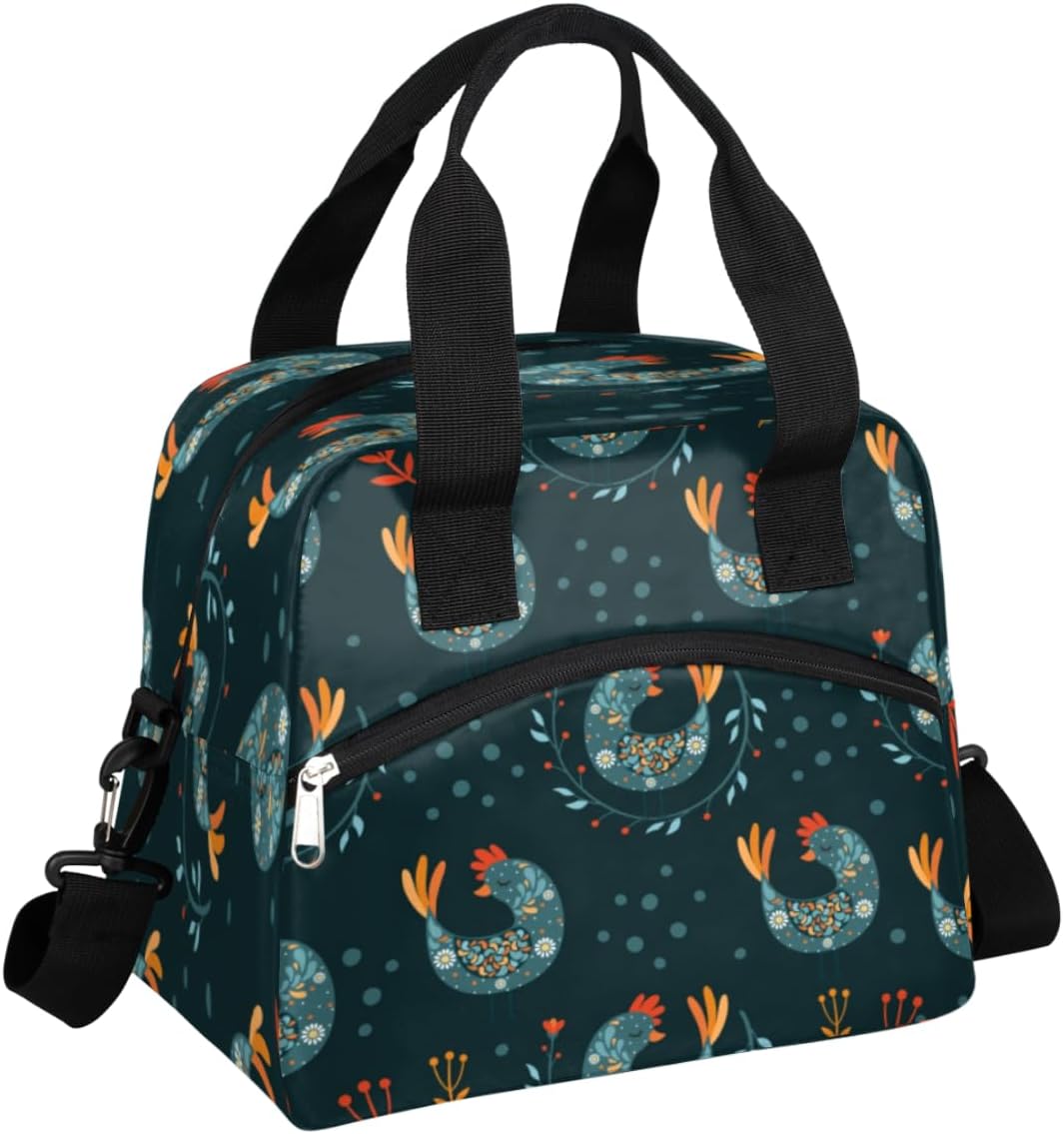XMNYGJ Bolsa de almuerzo aislada para mujeres y hombres, bolsa de pollo a prueba de fugas, grande, reutilizable, para adultos, con correa ajustable