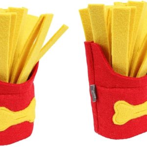 balacoo Juego de comida interactiva en forma de felpa masticable chirriante papas fritas juguetes habilidades ocultar forraje lento para cachorros, balacoo Juego de comida interactiva en forma de felpa masticable chirriante papas fritas juguetes habilidades ocultar forraje lento para cachorros,