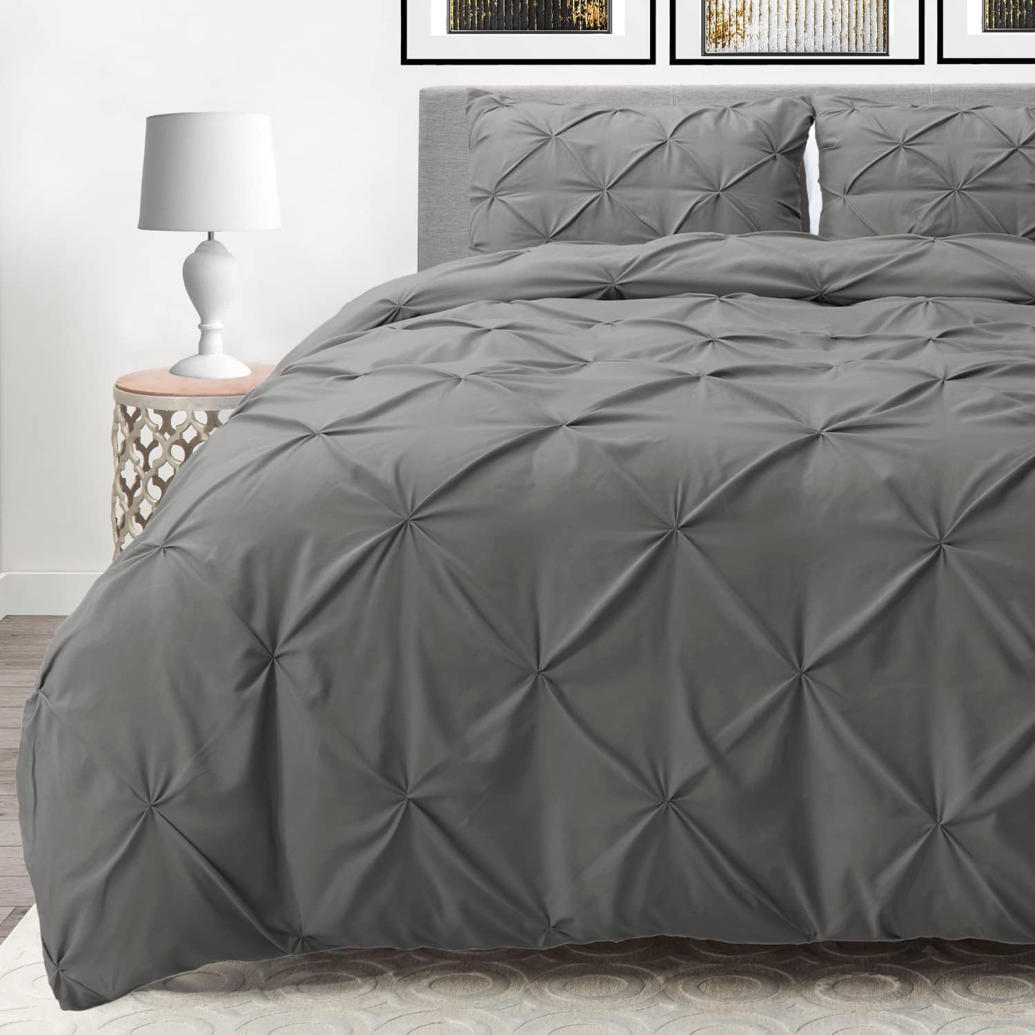 Nestl Bedding – Juego de 3 piezas de edredón de microfibra con fundas de almohada