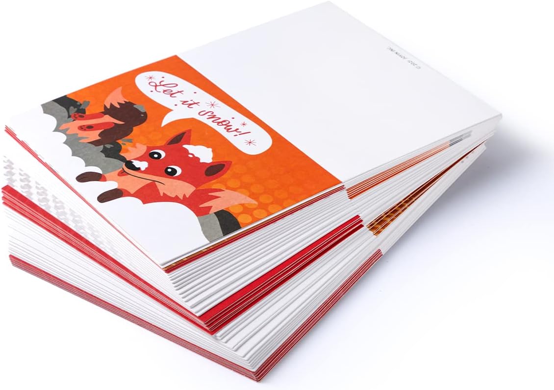 JOYIN Colección de 72 tarjetas de felicitación navideñas con sobres para la temporada de Navidad de invierno, regalos navideños, tarjeta de regalo