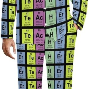 Science Teacher Chemical Elements Men’s Pajama Set Button Down Classic Sleepwear Long Sleeve Loungewear With Pocket Science Teacher Chemical Elements Men’s Pajama Set Button Down Classic Sleepwear Long Sleeve Loungewear With Pocket