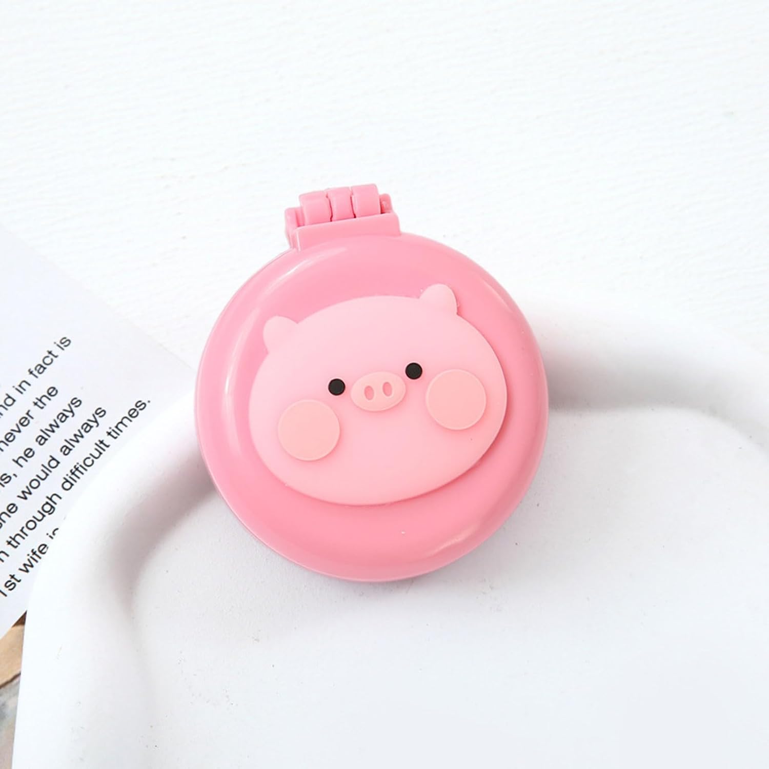 Cepillo de pelo de viaje, peine de bolsillo con mini espejo, cepillos de pelo plegables compactos, redondos, mini peine de masaje compacto para