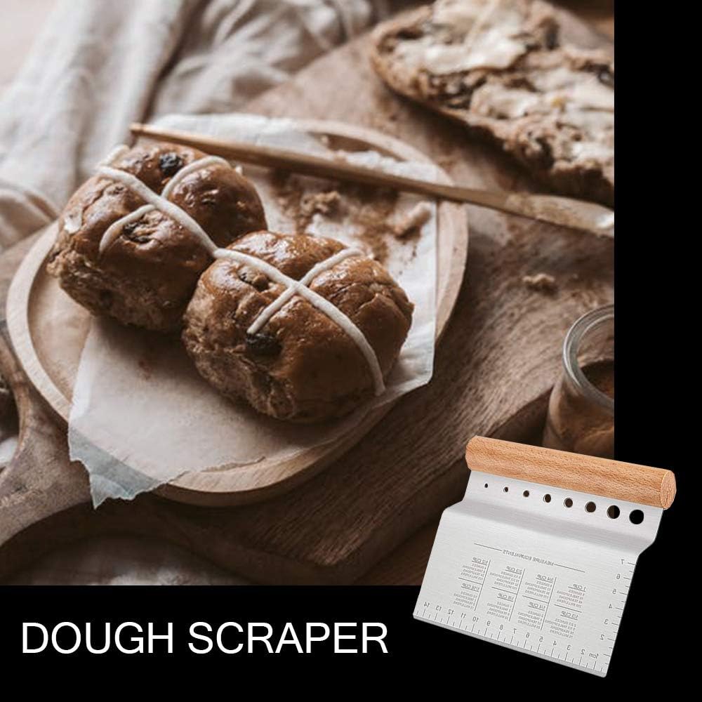 Raspador de masa de 8 agujeros, acero inoxidable con pelador de hierbas, herramienta de cocina multiusos, para pasteles, cortador de pizza,